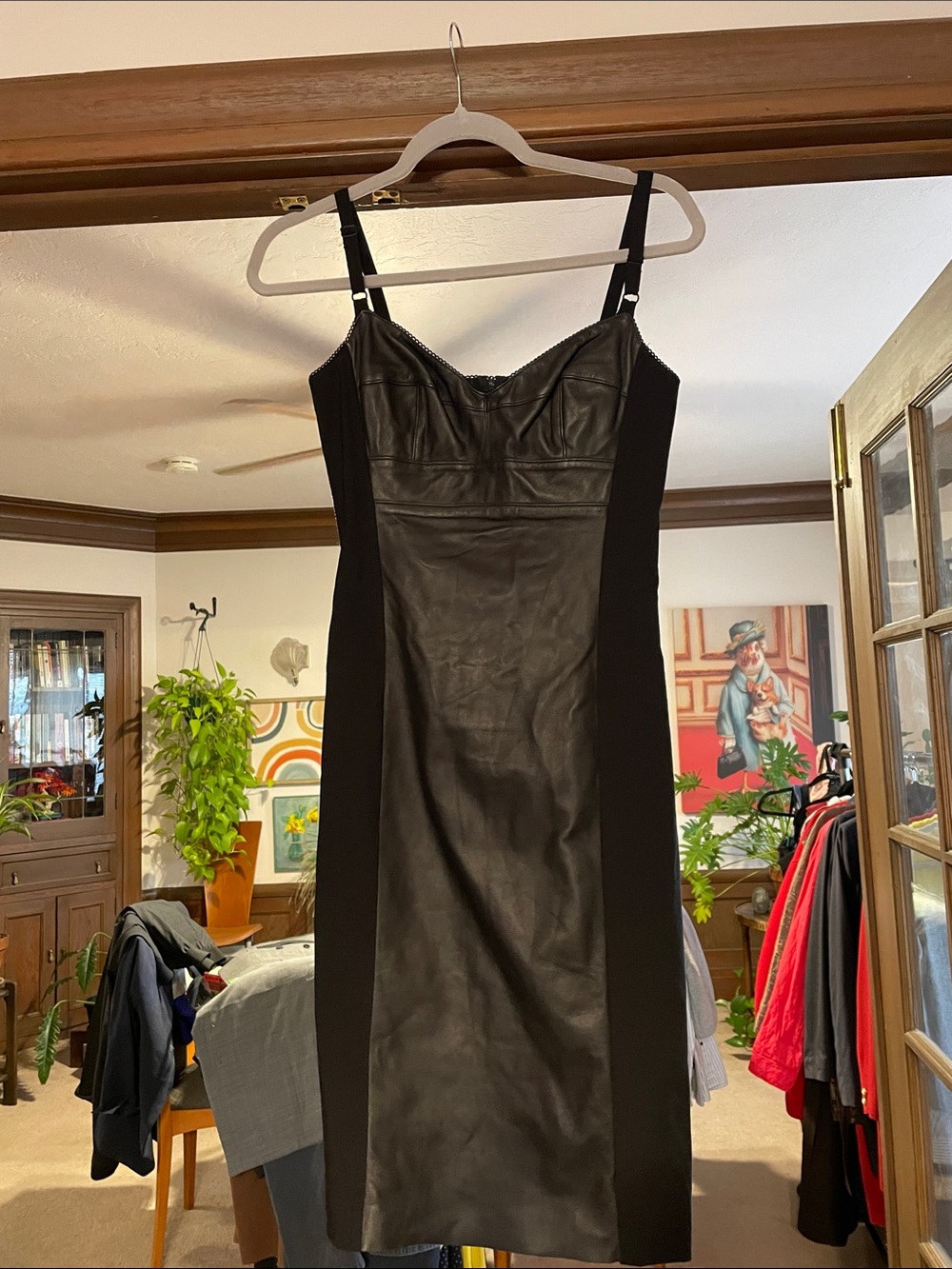 TICCI TONETTO Black Soft (real) Leather Bodycon Dress